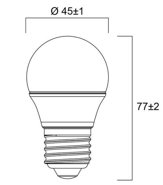 Lâmpada Led gota toledo ball Sylvania opalina e27 6W -60w-806 lm 2700K