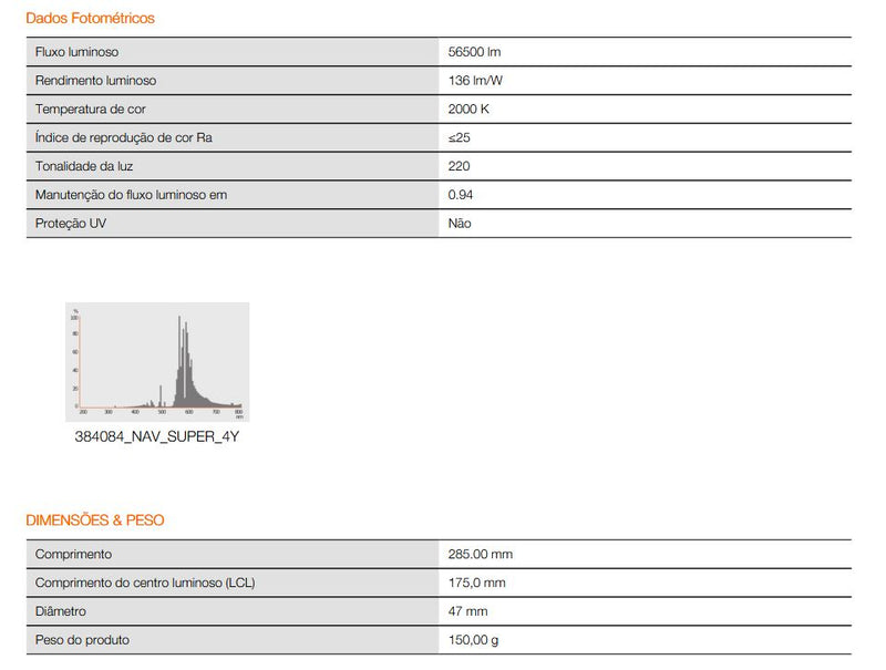 Load image into Gallery viewer, Lâmpada de vapor de sódio Vialox Nav-T4 y Super Son-T Plus-Osram-E40-400w

