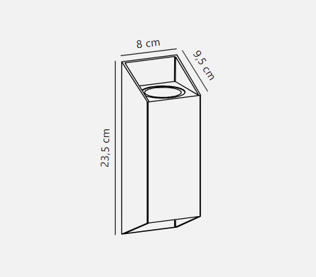 Aplique de parede exterior, em alumínio antracite, Nico 22 - Nordlux