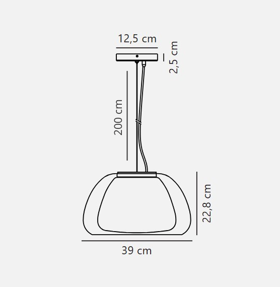 Carregue imagem no visualizador da galeriaCandeeiro de teto Jelly, em vidro artesanal, 39cm diâmetro  - Nordlux
