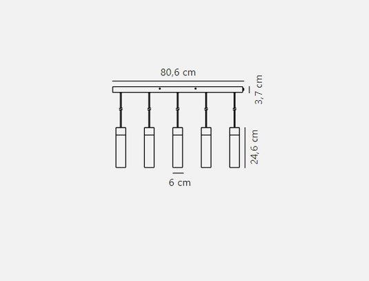 Candeeiro suspenso preto Tilo 5 - Nordlux