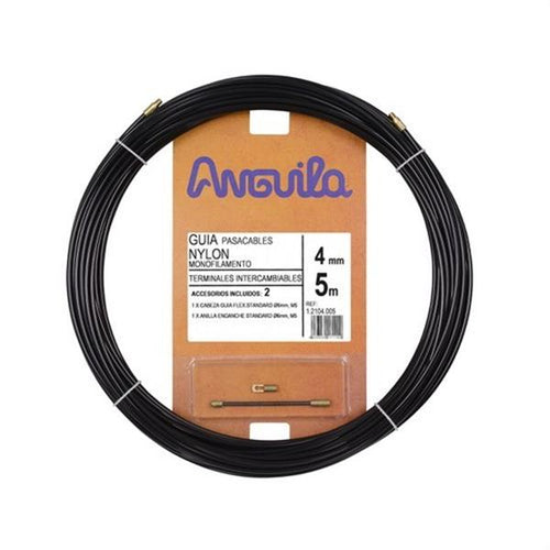 Guia nylon maciço 4mm 5mts preto 