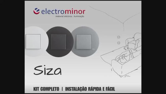 Tomada dupla Siza Vieira em preto mate - Kit Completo