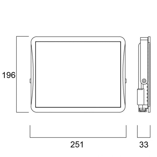 Sart flat προβολέας led 10000lm μαύρο 73w sylvania