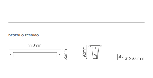 Projetor de Chão de Encastrar Exterior 4000K Tromilux 3064