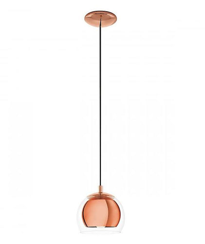 Candeeiro de Tecto Suspenso Eglo Rocamar 94589 Cobre Ø190mm 