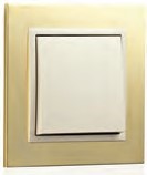 Încărcați imaginea în vizualizatorul Galerie, Espelho simples ouro/pérola EFAPEL 90910 TOP Série Logus 90 
