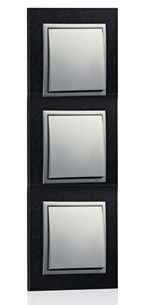 Bild in den Galerie-Viewer hochladenEspelho triplo granito/alumina EFAPEL 90930 TGA Série Logus 90 
