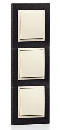 Bild in den Galerie-Viewer hochladenEspelho triplo granito/pérola EFAPEL 90930 TGP série logus 90 
