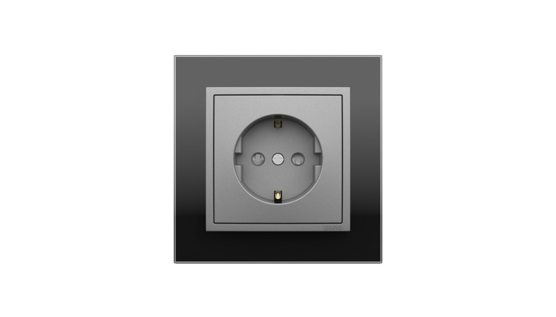 Carregue imagem no visualizador da galeriaTomada Cristal Negro/Alumina, Logus 90 Crystal - Kit Completo
