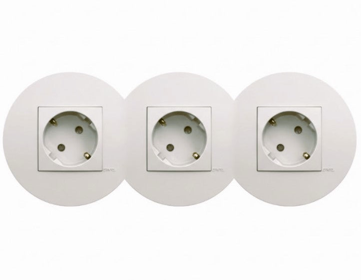 Carregue imagem no visualizador da galeriaTomada tripla Siza Vieira em branco mate - Kit Completo
