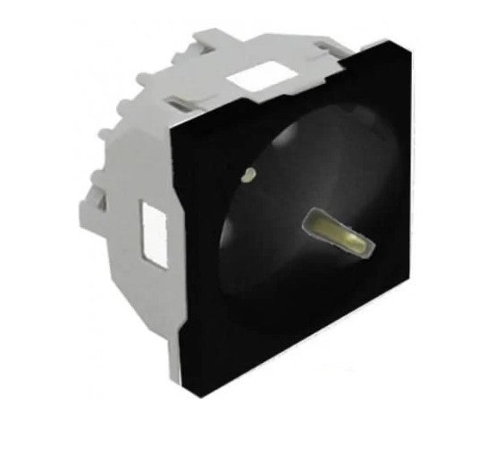 Load image into Gallery viewer, EFAPEL - Schuko socket with shutter, 2 modules - matt black
